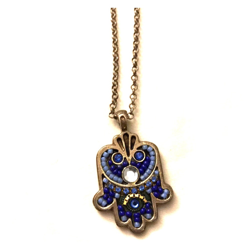 Beaded chamsah necklace